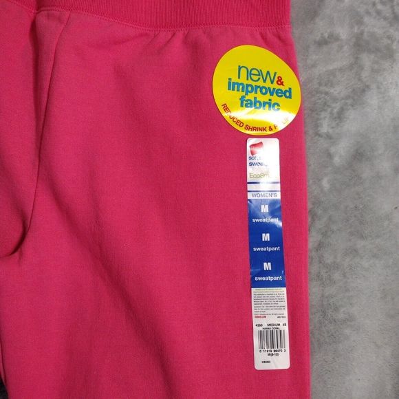Vintage Joggers Sweatpants Pink Soft Women's 90s Size M 8-10 NWT - Picture 5 of 12